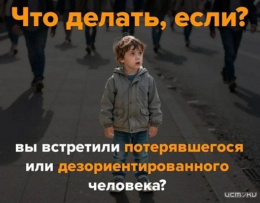 Что делать, если вы встретили потерявшегося или дезориентированного человека?