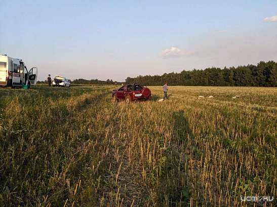 На орловской трассе перевернулся «Опель»