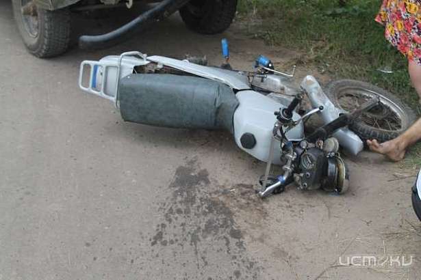 15-летние подростки на мотоцикле попали в ДТП