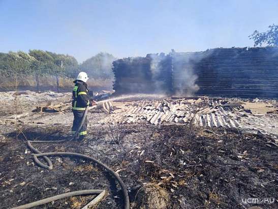 Из-за пала сухостоя под Орлом сгорел дом