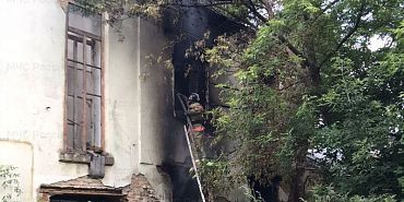 пожар в расселенных домах В Орле горел еще один расселенный дом.