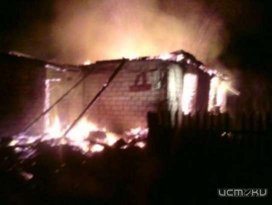 В Хотынецком районе при пожаре пострадали трое мужчин