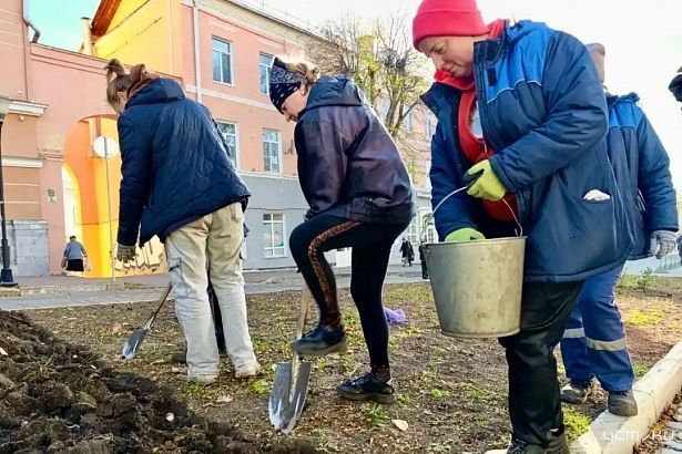 Орёл готовят к весеннему цветению: «Спецавтобаза» высаживает тюльпаны и готовит розы к зиме