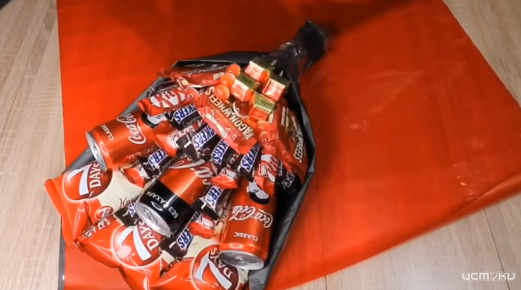 Букет из конфет, или сладкие цветы