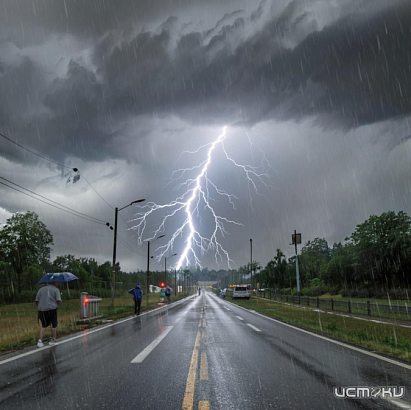 Внимание! Непогода приближается: дождь, гроза и сильные порывы ветра ожидают область