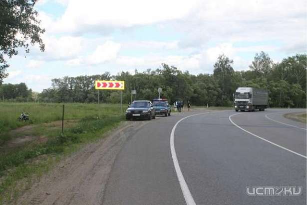 В Орловской области 54-летний мотоциклист улетел в кювет