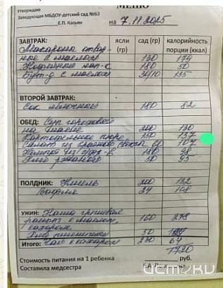 «Ни молока, ни мяса»: на питание детей в орловских садах нет денег