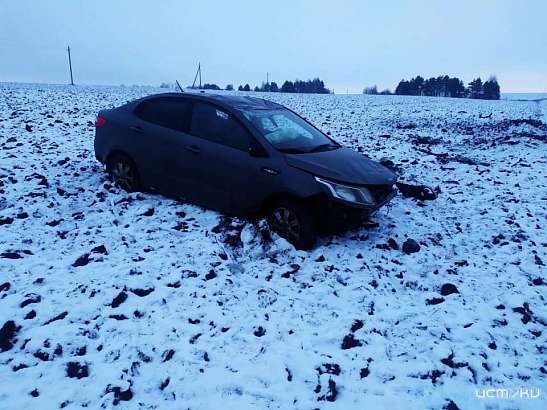 Под Орлом иномарка улетела в кювет. Мужчина и женщина получили травмы