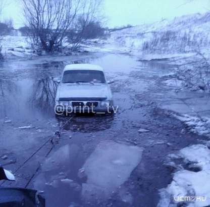 Попытка орловчанина пересечь реку на авто не увенчалась успехом