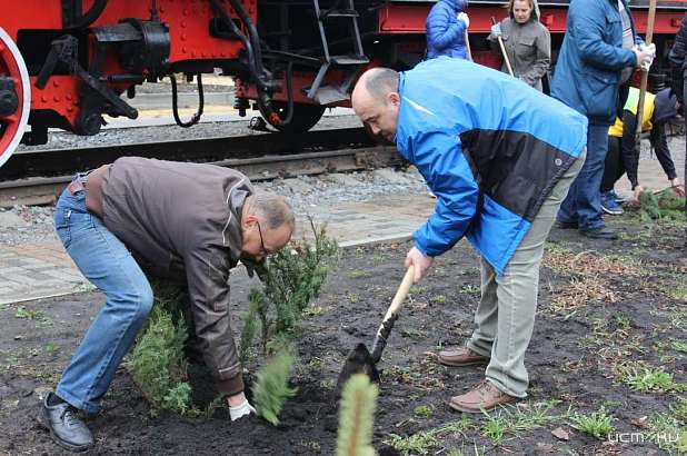 Около 400 деревьев и кустарников высадили орловские железнодорожники во время экологических акций в 2022 году 