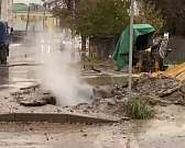 Сегодня днем в Орле на улице Старомосковской произошел прорыв труб