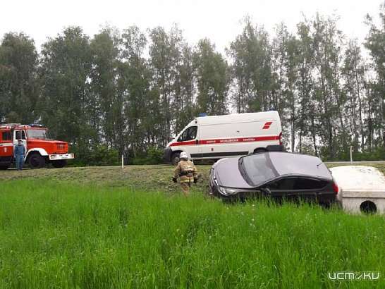 «Хендай» слетел в кювет с трассы Орел — Тамбов под Ливнами 