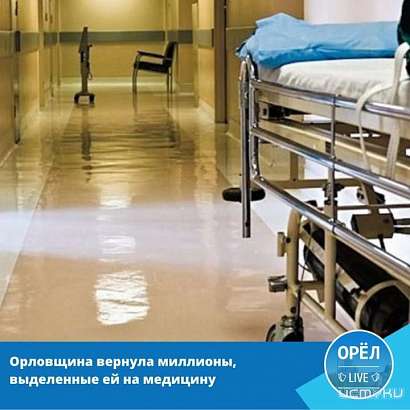 Орел вернул деньги, выделенные ему на медицину