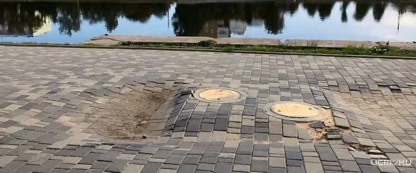 Юбилейные набережные в Орле продолжают разваливаться