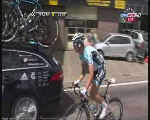 Денис Меньшов в лидирующей группе Тур де Франс