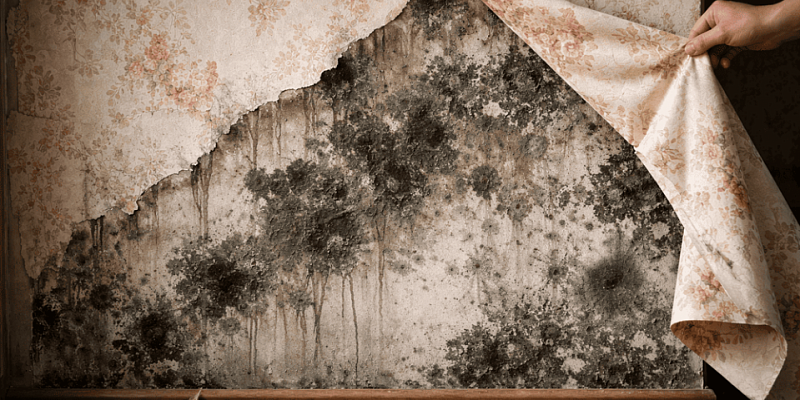 Плесень на стене в квартире под обоями, что делать?