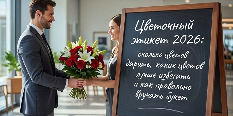 Цветочный этикет 2026: сколько цветов дарить, каких цветов лучше избегать и как правильно вручать букет