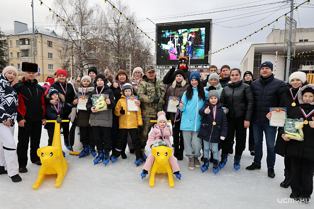 Для семей участников СВО провели новогоднюю спортивную эстафету