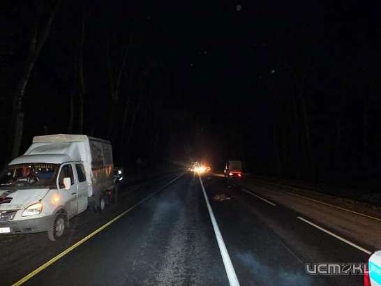 На трассе в Орловской области по пешеходу трижды проехали грузовые автомобили