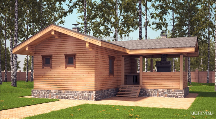 Преимущества бань с беседками