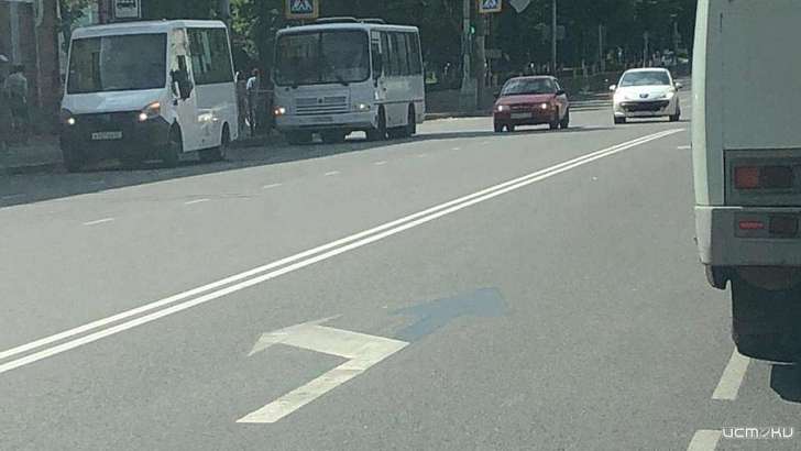 Из-за новой разметки в Орле стоит в пробках еще и улица Московская