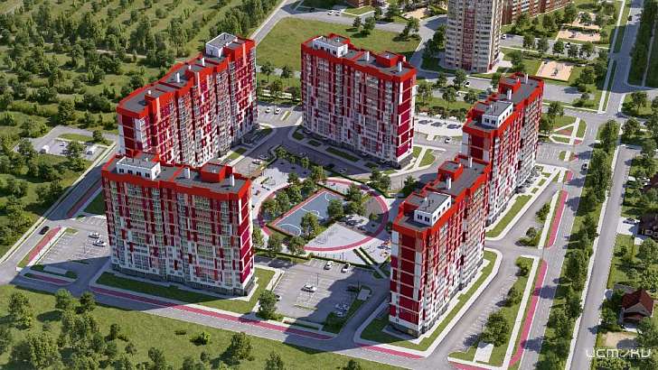 В микрорайоне Болховском строится новый дом