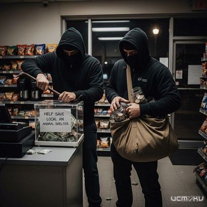 В Орле двое местных жителей совершили кражу коробки с пожертвованиями из кафе