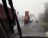 В Орле дорожники укладывали асфальт в снег