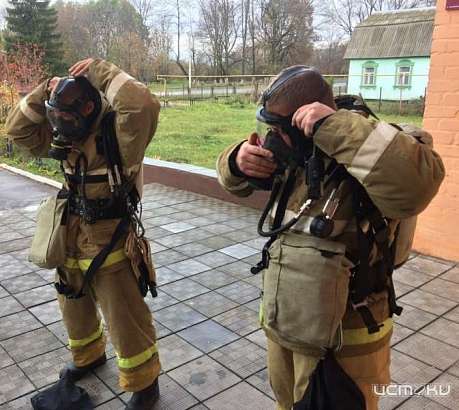 В Спасском-Лутовиново прошли учения МЧС 