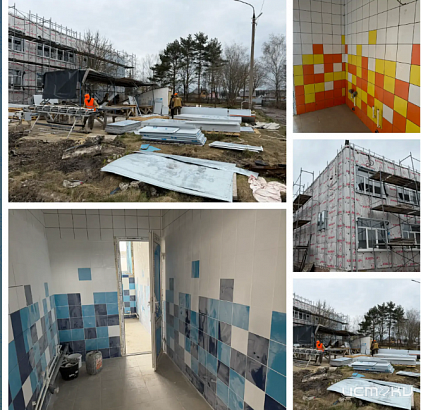 На Орловщине продолжается капитальный ремонт Образцовской школы 