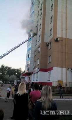 В Орле случился пожар в многоэтажке