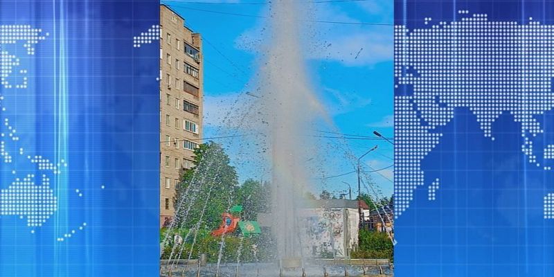 Фонтан у завода Медведева заработал, но не полностью. Экспресс - новости.
