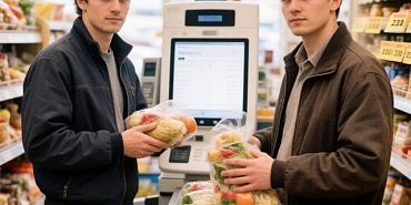 Полиция Орла задержала двоих мужчин, похитивших продукты из магазина на 5600 рублей через терминал самообслуживания