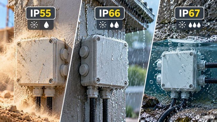 Что означает IP55, IP66 и IP67 у распределительных коробок