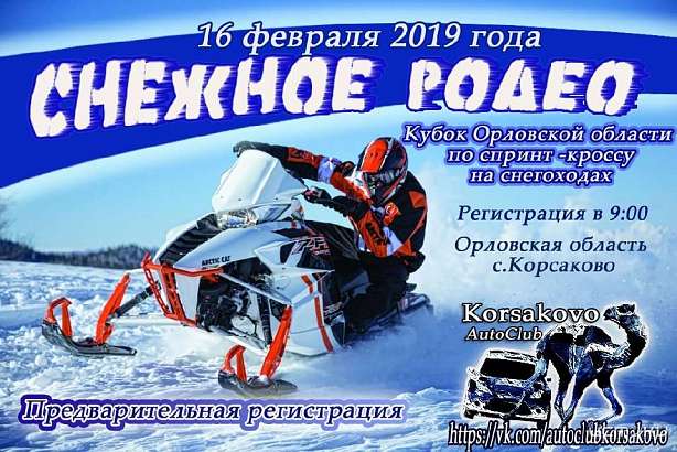 На Орловщине впервые пройдут гонки на снегоходах