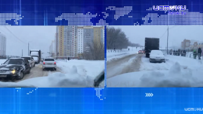 От неубранного вовремя снега страдает недавно заработавшая 53-я орловская школа в микрорайоне Зареченский