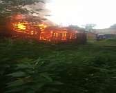 Видео: в Орле пламя охватило хозпостройки на Выгонке