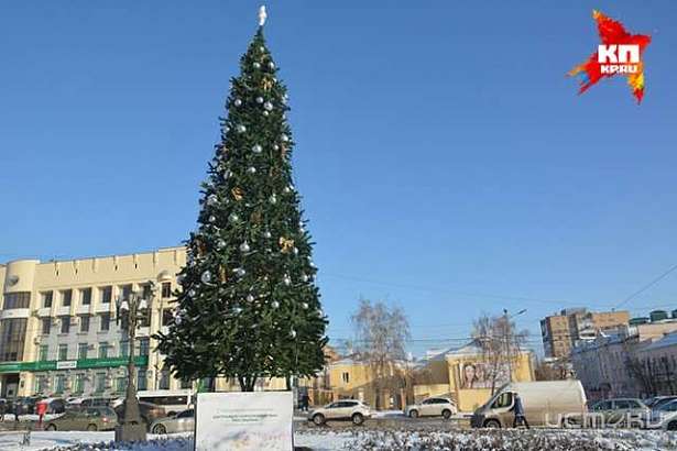 В Орле установлена первая новогодняя елка