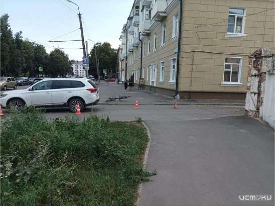 В Орле внедорожник «Mitsubishi» сбил несовершеннолетнего велосипедиста