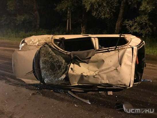 Во Мценском районе на большой скорости перевернулся Дэу Матиз