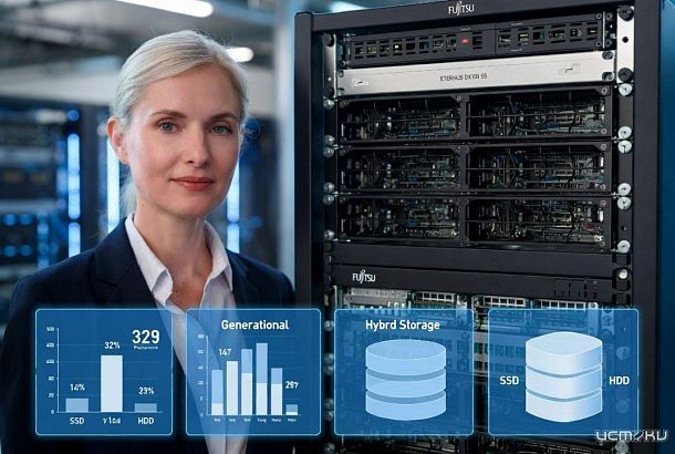 История и позиционирование Fujitsu ETERNUS DX100 S5: от предыдущих поколений к современной гибридной СХД