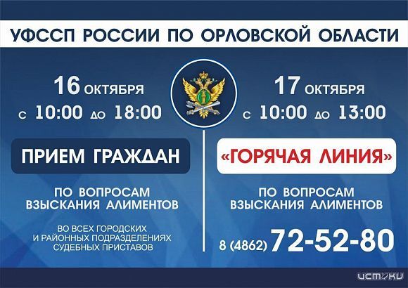 Орловские приставы ответят на вопросы об алиментах