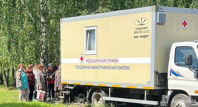 В Нарышкино работает передвижной маммографический комплекс Орловского онкологического диспансера