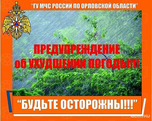 Дожди с грозами. В Орловской области ухудшится погода