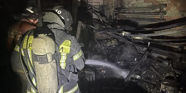 В Мценске потушили пожар на складе на улице Автомагистраль