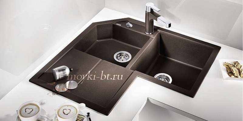 Выбираем на кухню угловую мойку правильно: актуальные нюансы