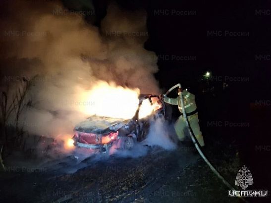 Вчера в Шаблыкинском районе загорелся автомобиль 