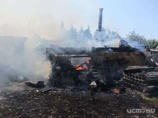 В Дмитровском районе едва не сгорели поросята и домашняя птица