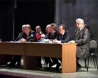 Встреча губернатора области с футболистами