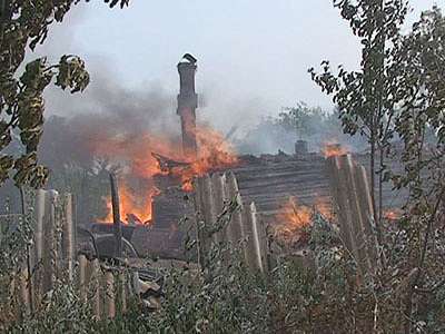 Пожар в Орловском районе